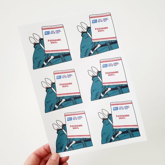 LB016 Custom Poshmark Stickers Handmade Poshmark Mail Packages [Price Firm] - Picture 5 of 9